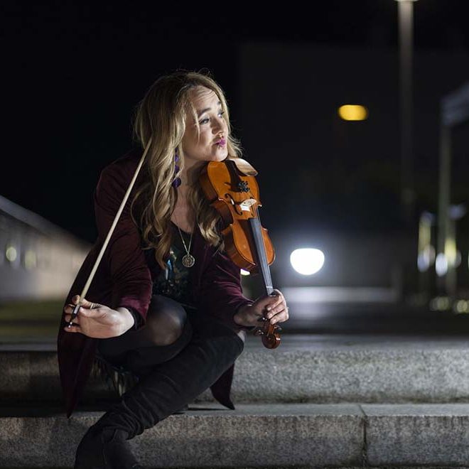 Izabela Kurek from B'Music with violin